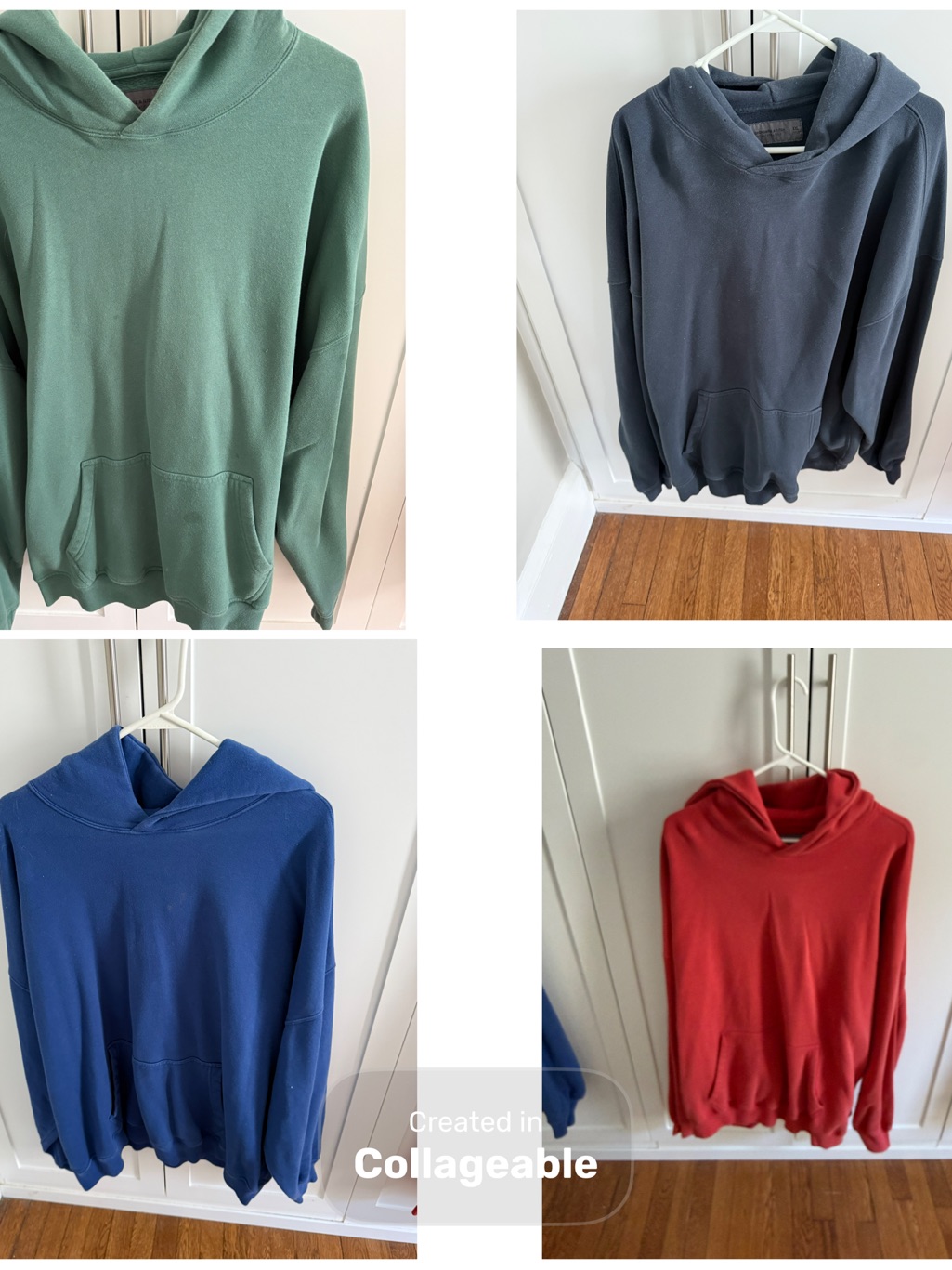 Abercrombie & Fitch Hooded Sweatshirt Set In Green, Black, Blue, Red
